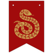 Chinees Nieuwjaar 2025 Gouden Slang Vlaggetjes (Eerste vlag)