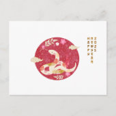 Chinees Nieuwjaar 2025 Jaar van de Slang Feestdagenkaart (Voorkant)