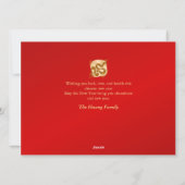 Chinees Nieuwjaar 2025, jaar van de slang Feestdagenkaart (Achterkant)