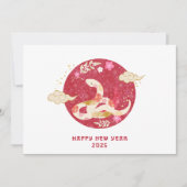 Chinees Nieuwjaar 2025 Jaar van de Slang Feestdagenkaart (Voorkant)