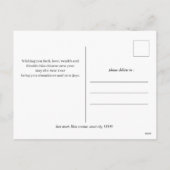 Chinees Nieuwjaar 2025, jaar van de slang Feestdagenkaart (Achterkant)