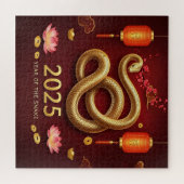 Chinees Nieuwjaar 2025 Jaar van de Slang Legpuzzel (Horizontaal)