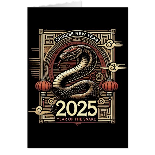 Chinees Nieuwjaar 2025 Jaar van de Slang Lunar Yea (Voorkant)