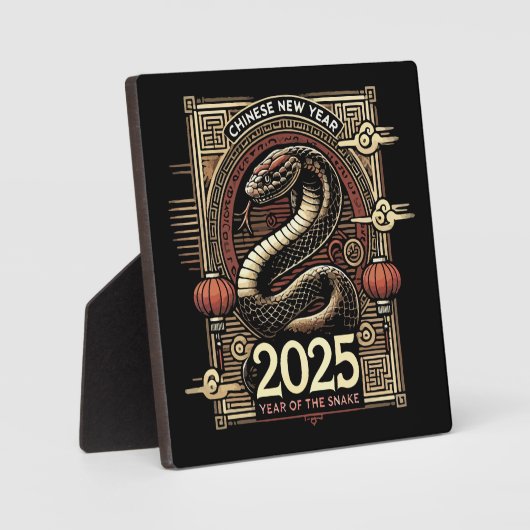 Chinees Nieuwjaar 2025 Jaar van de Slang Lunar Yea Fotoplaat (Voorkant)