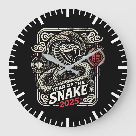 Chinees Nieuwjaar 2025 Jaar van de Slang Lunar Yea Grote Klok (Voorkant)
