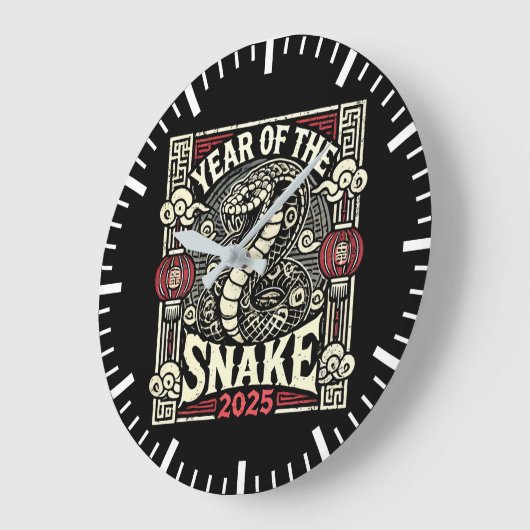 Chinees Nieuwjaar 2025 Jaar van de Slang Lunar Yea Grote Klok (Hoek)