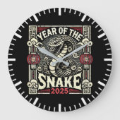 Chinees Nieuwjaar 2025 Jaar van de Slang Lunar Yea Grote Klok (Voorkant)