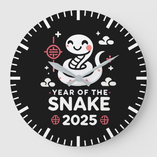 Chinees Nieuwjaar 2025 Jaar van de Slang Lunar Yea Grote Klok (Voorkant)