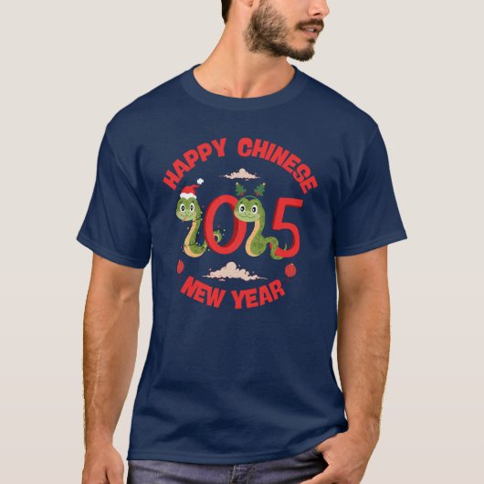 Chinees Nieuwjaar 2025 Jaar van de Slang T-shirt (Voorkant)