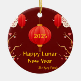 Chinees Nieuwjaar 2025 Keramisch Ornament