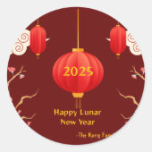 Chinees Nieuwjaar 2025 Ronde Sticker (Voorkant)