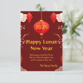 Chinees Nieuwjaar 2025 RSVP Kaartje (Staand voorkant)