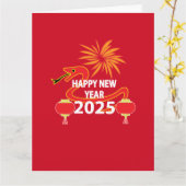 Chinees Nieuwjaar 2025 Slang Chinees Nieuwjaar Kaart (Gele Bloem)