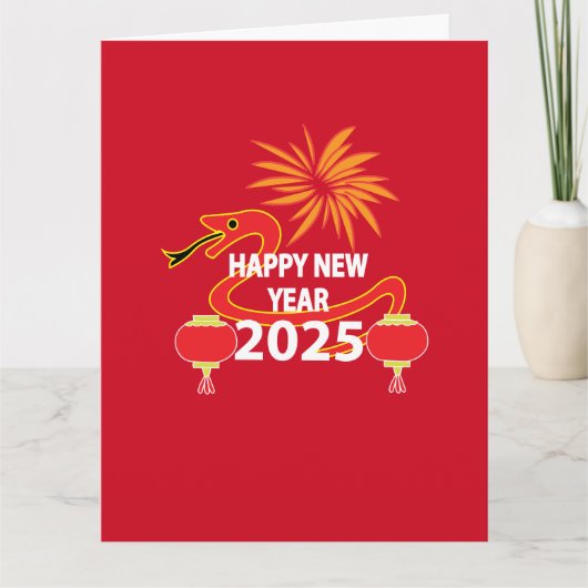 Chinees Nieuwjaar 2025 Slang Chinees Nieuwjaar Kaart (Voorkant)