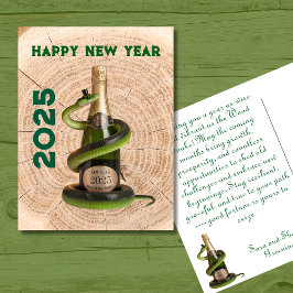 Chinees Nieuwjaar 2025 Slangenfeest Feestdagenkaart