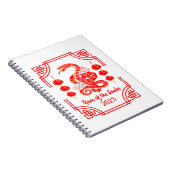 Chinees Nieuwjaar 2025 The Snake Lantern Corners Notitieboek (Rechterzijde)