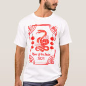 Chinees Nieuwjaar 2025 The Snake Lantern Corners T-shirt (Voorkant)