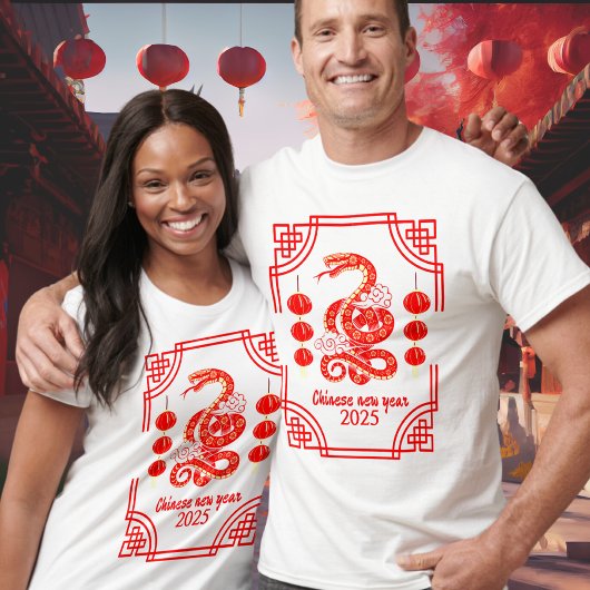 Chinees Nieuwjaar 2025 The Snake Lantern Corners T-shirt