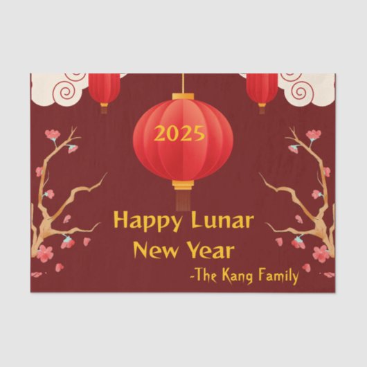 Chinees Nieuwjaar 2025 Tissuepapier (Voorkant)