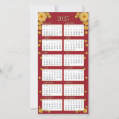 Chinees Nieuwjaar 2025 Zakelijke kalender & QR-cod Feestdagenkaart (Achterkant)