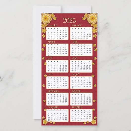 Chinees Nieuwjaar 2025 Zakelijke kalender & QR-cod Feestdagenkaart (Achterkant)