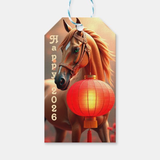 Chinees Nieuwjaar 2026 Cadeaulabel (Voorkant)