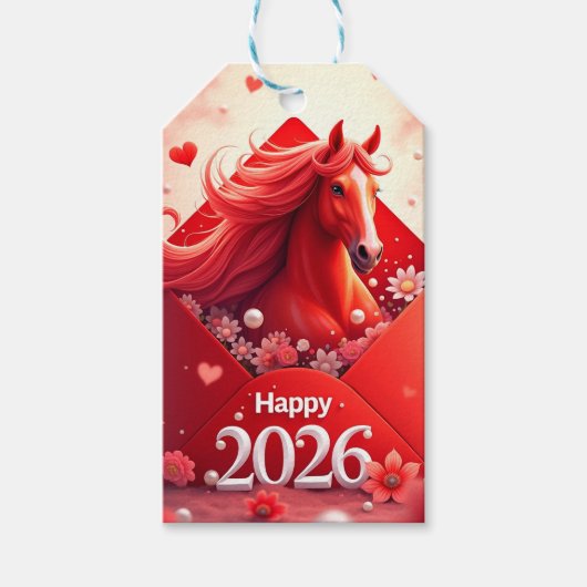 Chinees Nieuwjaar 2026 Cadeaulabel (Voorkant)