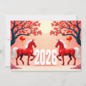 Chinees nieuwjaar 2026 feestdagenkaart (Voorkant)