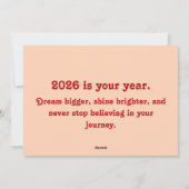 Chinees nieuwjaar 2026 feestdagenkaart (Achterkant)