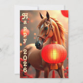 Chinees nieuwjaar 2026 feestdagenkaart (Voorkant)