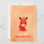 Chinees nieuwjaar 2026 feestdagenkaart (Voorkant)