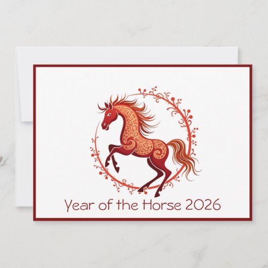 Chinees Nieuwjaar 2026 Feestdagenkaart (Voorkant)