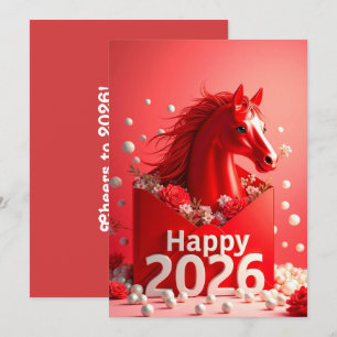 Chinees nieuwjaar 2026 feestdagenkaart