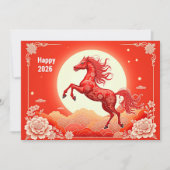 Chinees nieuwjaar 2026 feestdagenkaart (Voorkant)