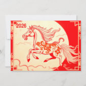 Chinees nieuwjaar 2026 feestdagenkaart (Voorkant)
