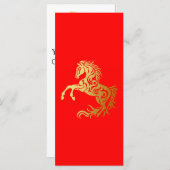 Chinees Nieuwjaar 2026 Gouden PAARD 中国传统新年 Rood (Voorkant / Achterkant)