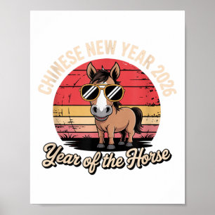 Chinees Nieuwjaar 2026 Horse Sungles Lunar Nieuwja Poster