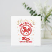 Chinees nieuwjaar 2026 jaar van het paard (Staand voorkant)