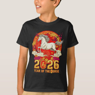 Chinees Nieuwjaar 2026 Jaar van het Paard 2026 Maa T-shirt