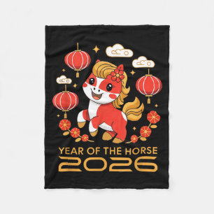 Chinees Nieuwjaar 2026 Jaar Van Het Paard 2026 Vro Fleece Deken