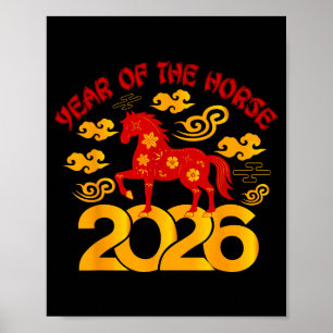 Chinees Nieuwjaar 2026 Jaar van het Paard _7  Poster