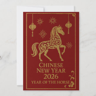 Chinees Nieuwjaar 2026 - Jaar van het Paard Feestdagenkaart