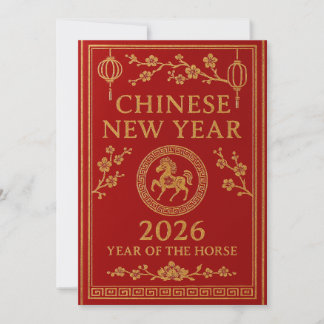 Chinees Nieuwjaar 2026 - Jaar van het Paard Feestdagenkaart