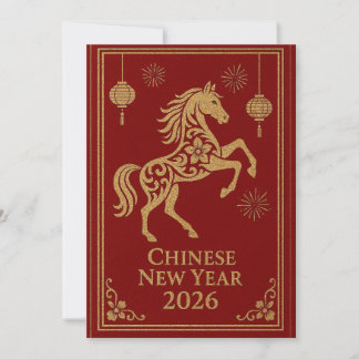 Chinees Nieuwjaar 2026 - Jaar van het Paard Feestdagenkaart