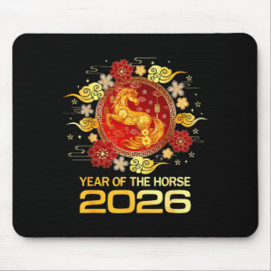 Chinees Nieuwjaar 2026 Jaar Van Het Paard Gelukkig Muismat