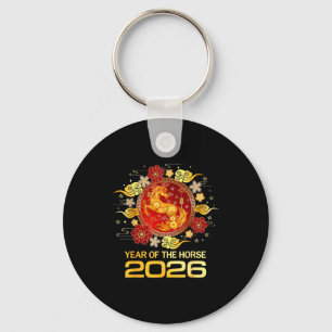 Chinees Nieuwjaar 2026 Jaar Van Het Paard Gelukkig Sleutelhanger