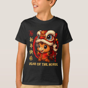 Chinees Nieuwjaar 2026 Jaar Van Het Paard Grappig T-shirt