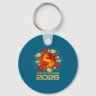 Chinees Nieuwjaar 2026 Jaar Van Het Paard Maan Nie Sleutelhanger