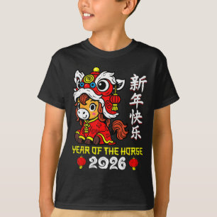 Chinees Nieuwjaar 2026 Jaar Van Het Paard Maan Nie T-shirt