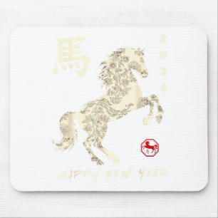 Chinees nieuwjaar 2026 jaar van het paard maanneuj muismat
